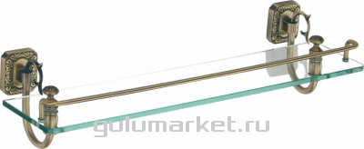 Полка для ванной стеклянная прямая бронза Savol S-006491