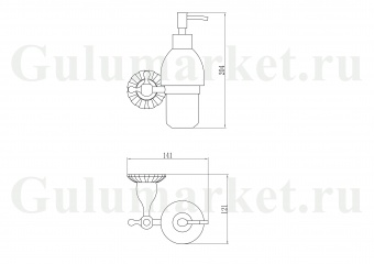 Дозатор жидкого мыла бронзовый Savol S-08931C