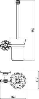 Туалетный ёршик с настенным держателем S-005894B Savol