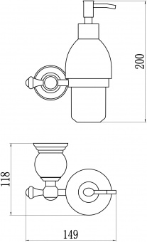 Дозатор для жидкого мыла с настенным держателем S-05731B Savol