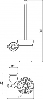 Туалетный ёршик с настенным держателем S-05794B Savol