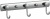 Планка с крючками Savol (3 крючка),  хромированный, силуминовая S-05203B