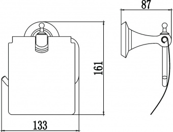 Держатель для туалетной бумаги с крышкой Savol S-006951