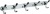 Планка с крючками Savol (5 крючков), хромированная, латунная S-004255