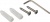 Планка с крючками(3 крючка) Savol, хромированная, латунная S-006203
