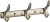 Планка с крючками(3 крючка), бронзовая, латунная Savol S-C00113